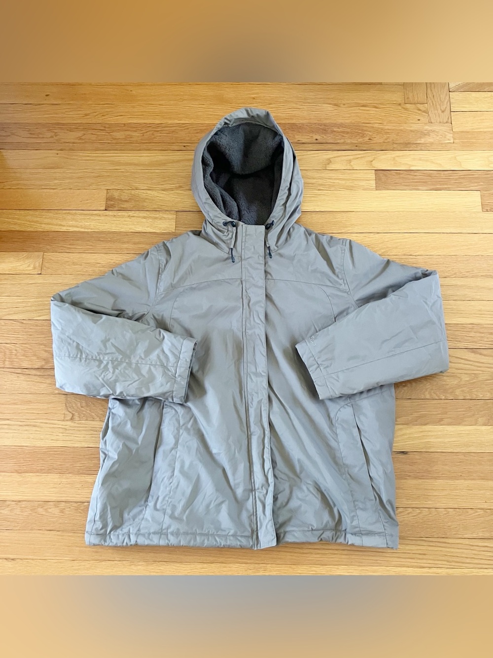 L.L. Bean Brown Sherpa Fleece Lined Hooded Skiing Winter Warmer Jacket Coat 2X
